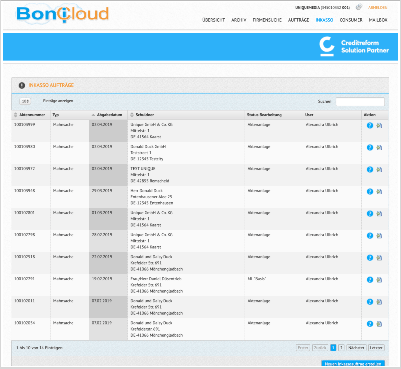 Forderungsmanagement / Inkasso